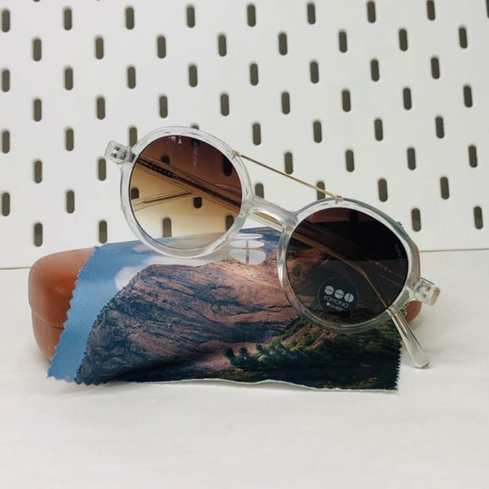 KOMONO sunglasses NEW Vivien Clear round gold UV400 - Picture 8 of 16